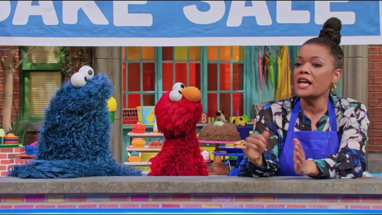 Cookie Monster's Bake Sale: Back to School backdrop