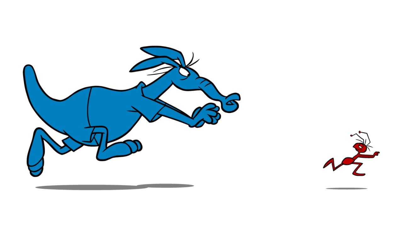 The Ant and the Aardvark backdrop