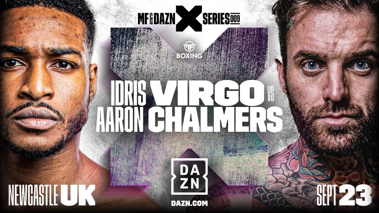 Idris Virgo vs. Aaron Chalmers backdrop