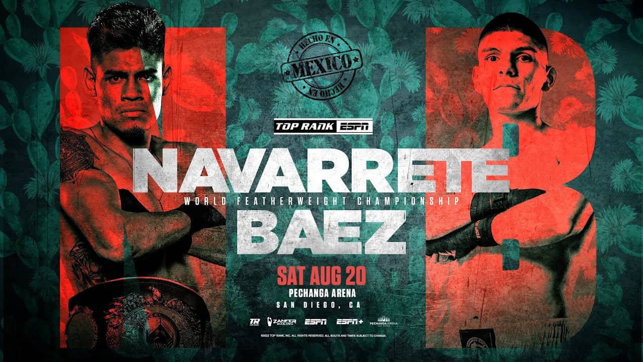 Emanuel Navarrete vs. Eduardo Baez backdrop