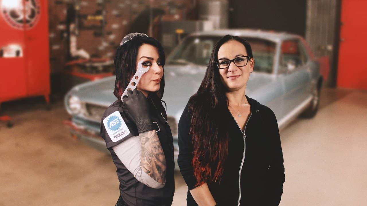 All Girls Garage backdrop