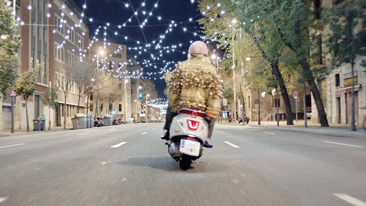 Barcelona Christmas Night backdrop