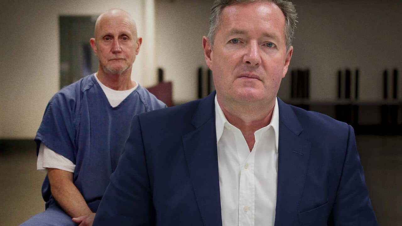 Serial Killer with Piers Morgan backdrop