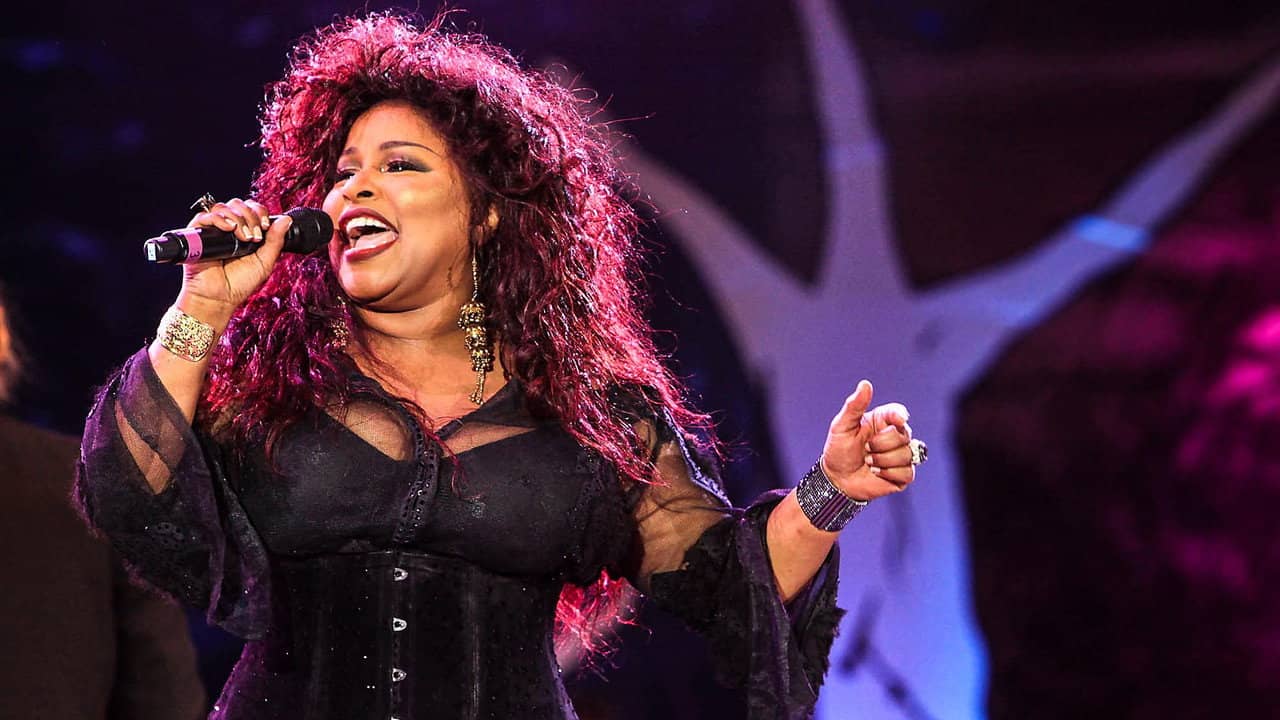 Chaka Khan at the BBC backdrop