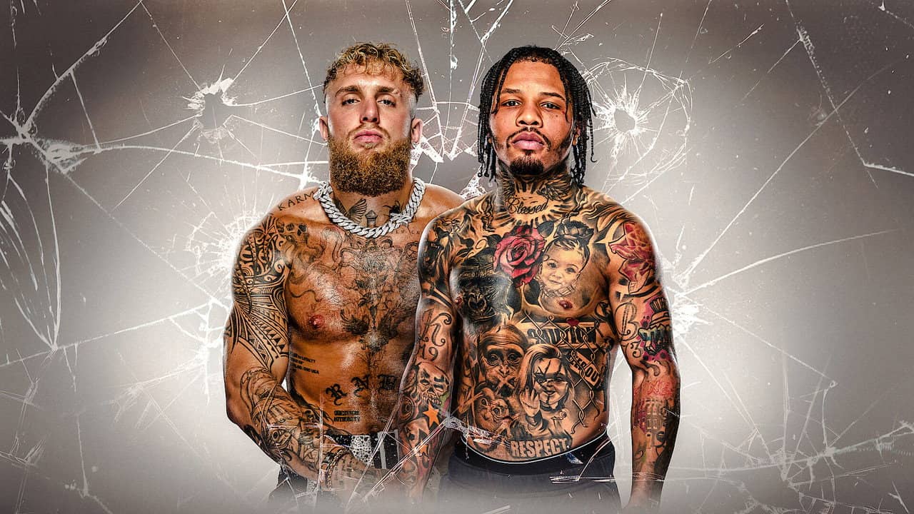 Jake Paul vs. Tank Davis backdrop