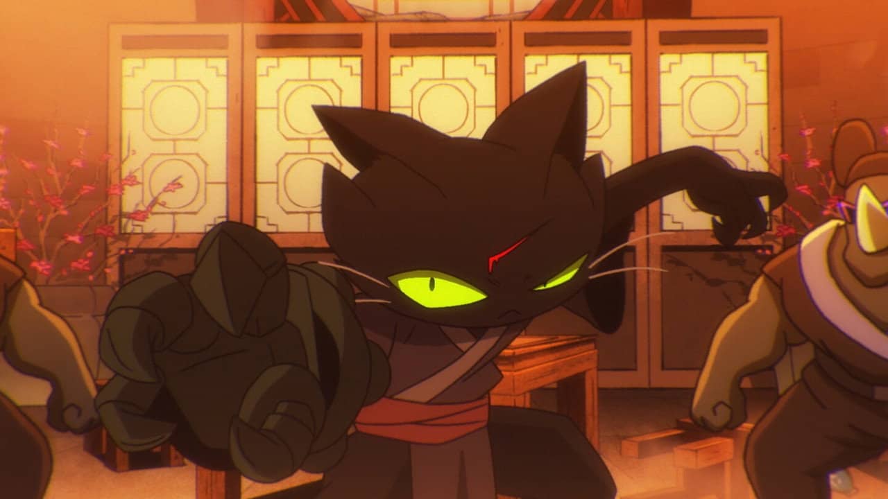 Blacky the Metal Arm Cat backdrop
