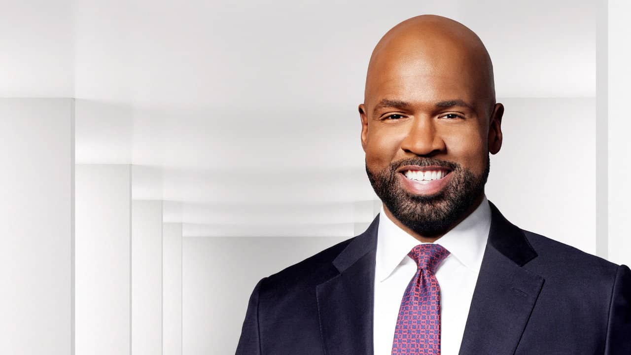 First of All with Victor Blackwell backdrop