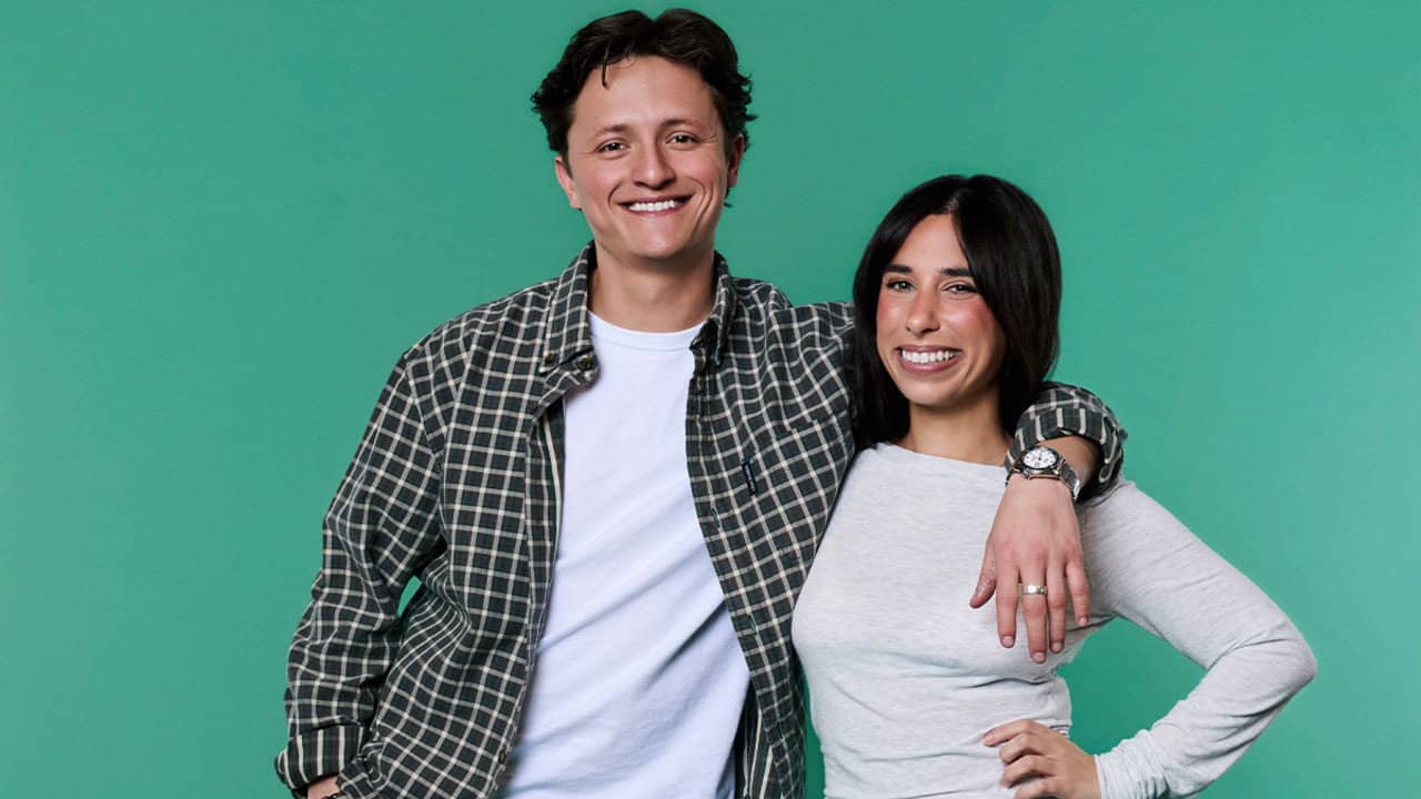 Brooke and Connor Make A Podcast backdrop