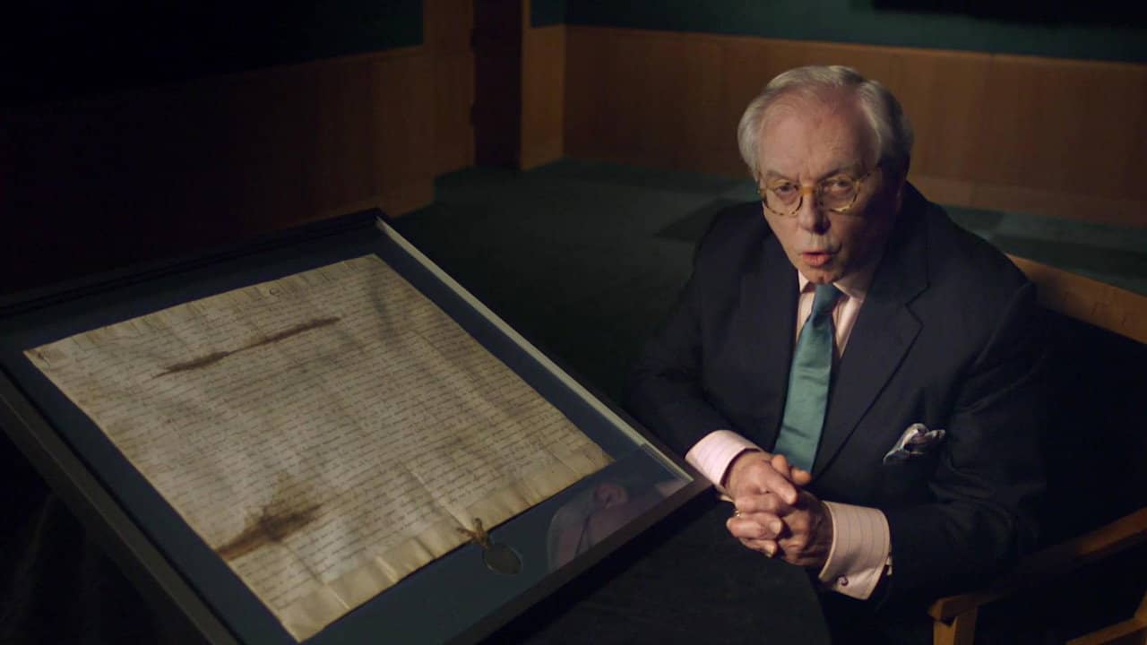 David Starkey's Magna Carta backdrop