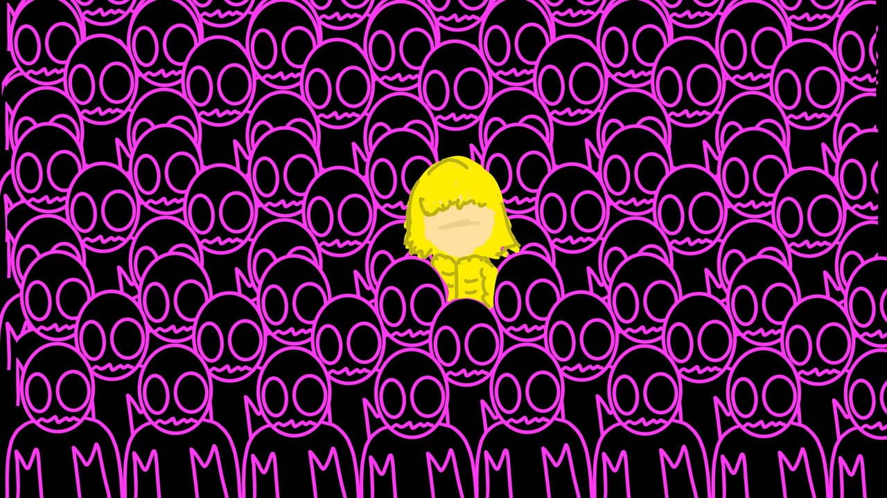 Pink Robots backdrop
