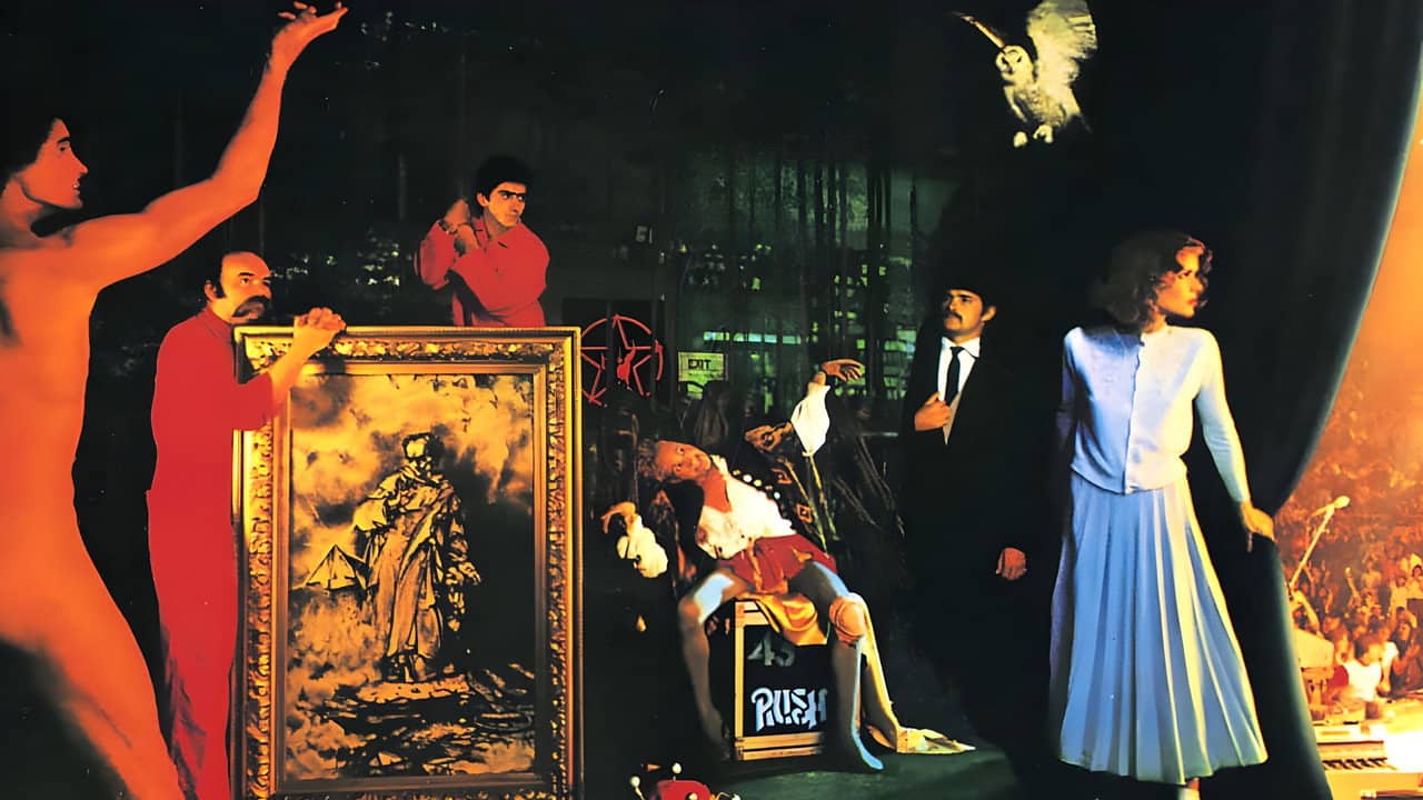 Rush: Exit... Stage Left backdrop