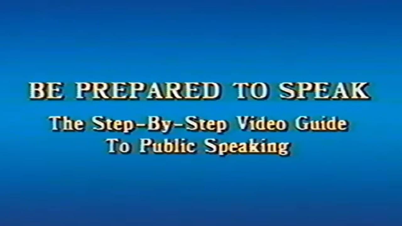 Be Prepared to Speak backdrop