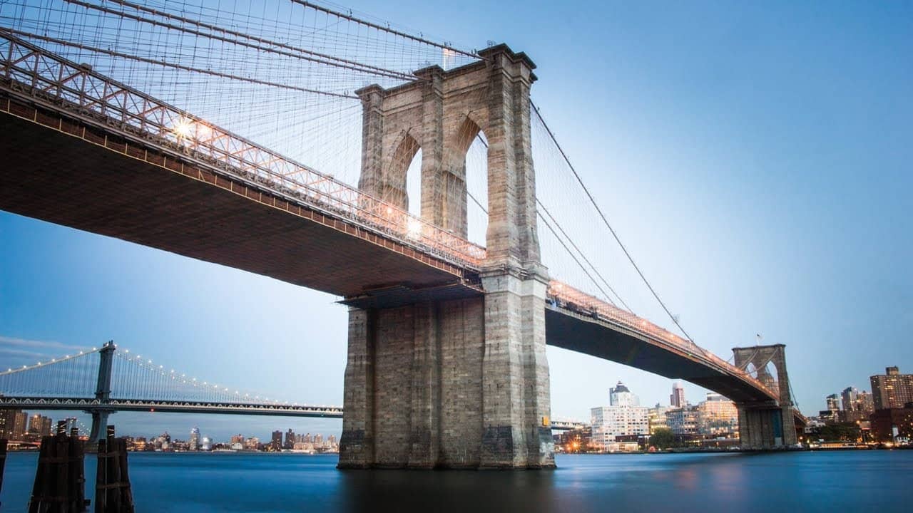 Brooklyn Bridge: An Engineering Masterpiece backdrop