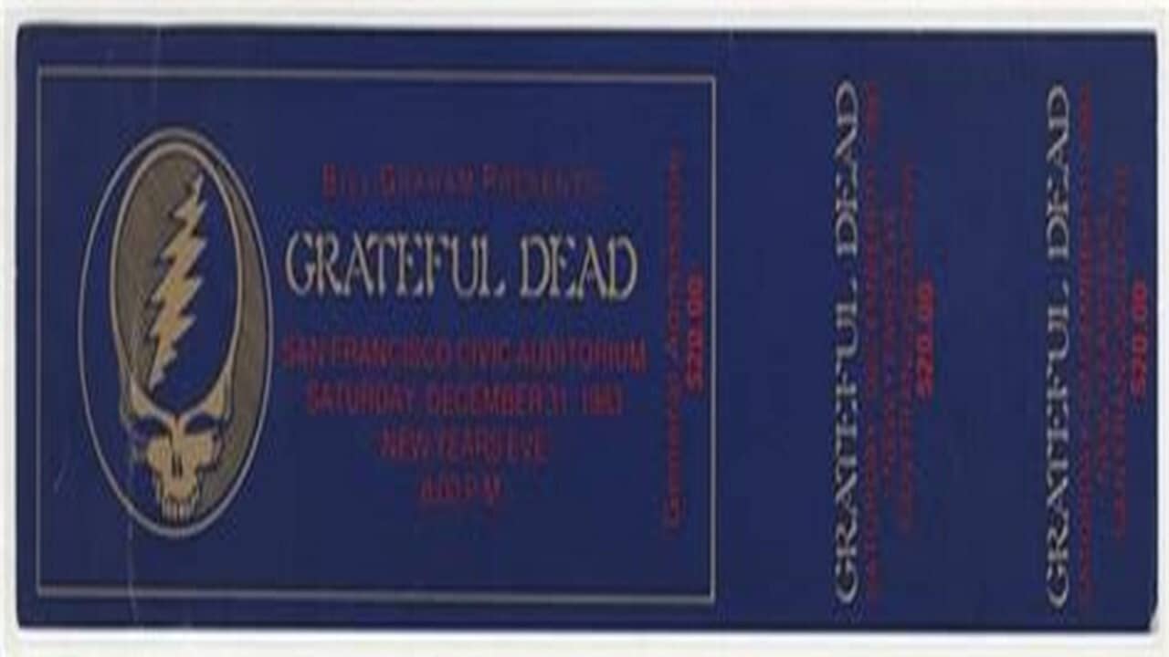 Grateful Dead: Ticket to New Year's Eve Concert backdrop