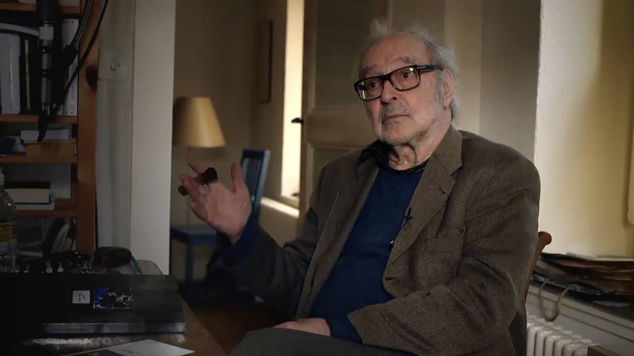 86 printemps, Jean-Luc Godard backdrop