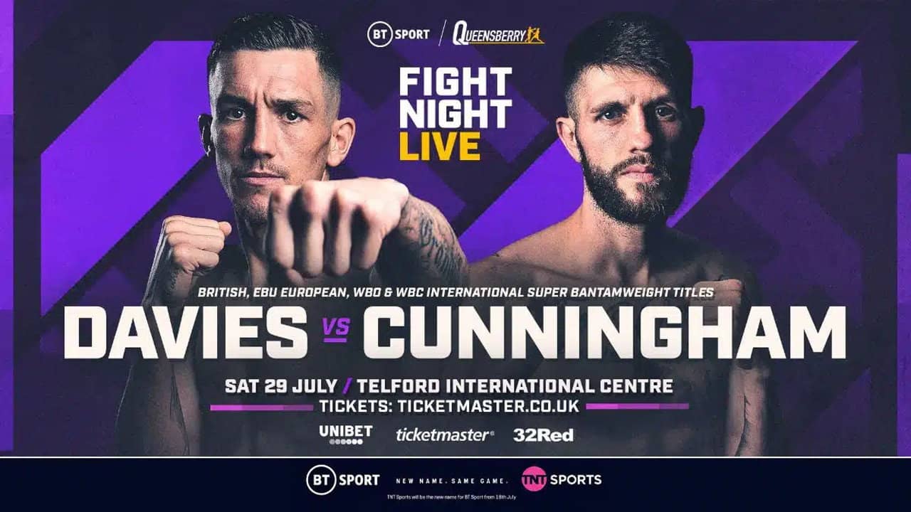 Liam Davies vs. Jason Cunningham backdrop