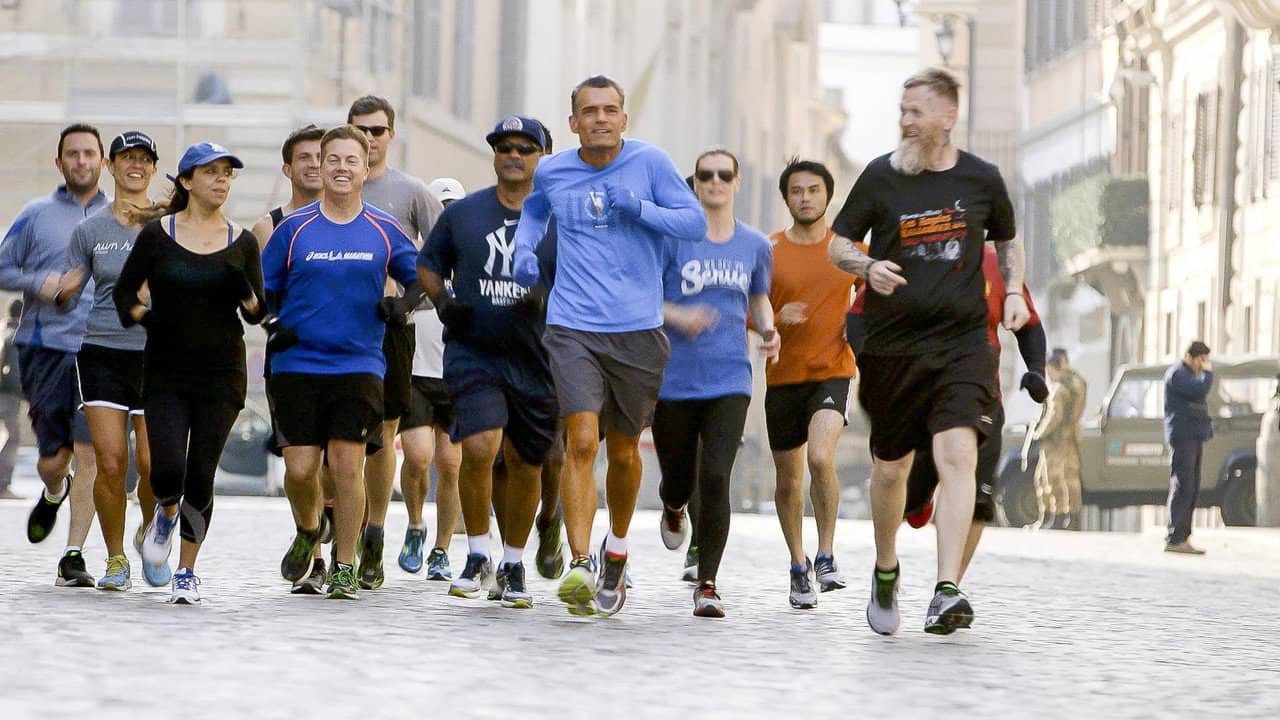 Skid Row Marathon backdrop