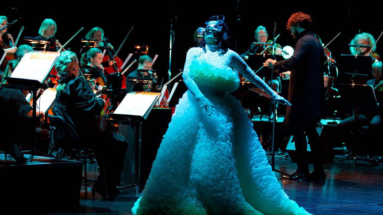 Björk Orchestral backdrop