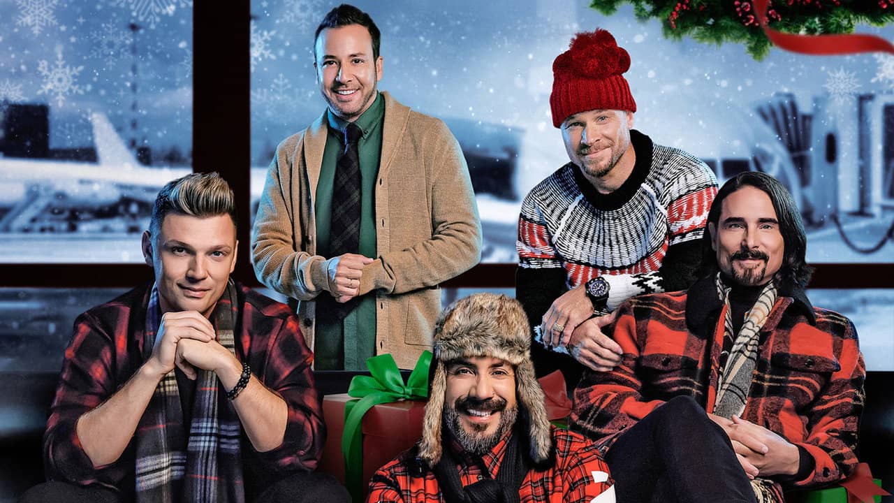 A Very Backstreet Holiday backdrop