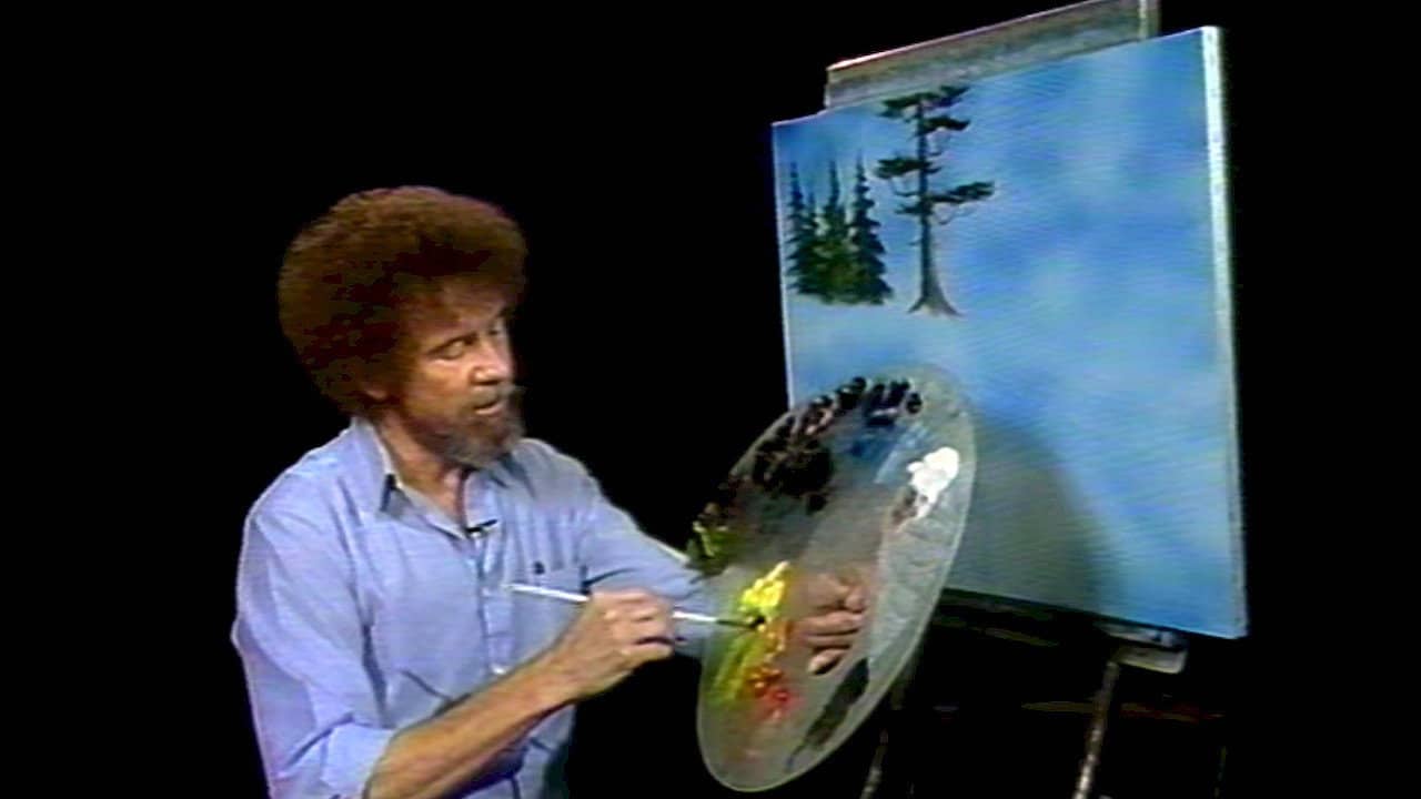 The Joy of Painting with Bob Ross Instructional backdrop