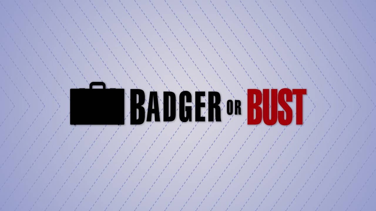 Badger or Bust backdrop