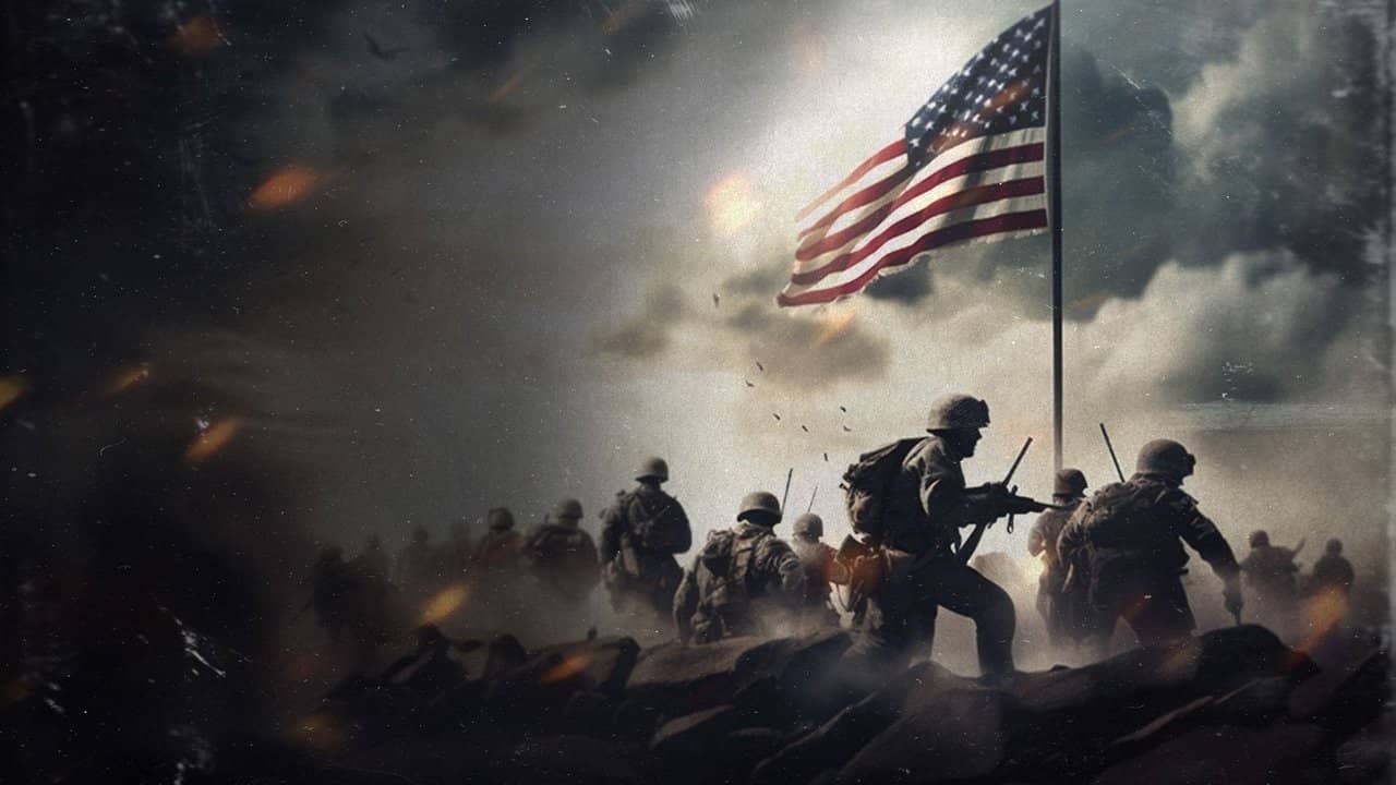 War in the USA backdrop