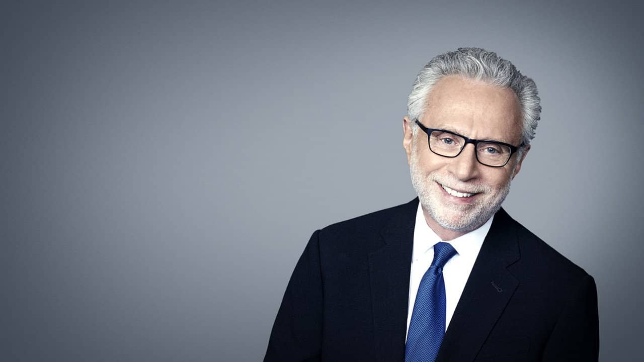 CNN Newsroom with Wolf Blitzer backdrop