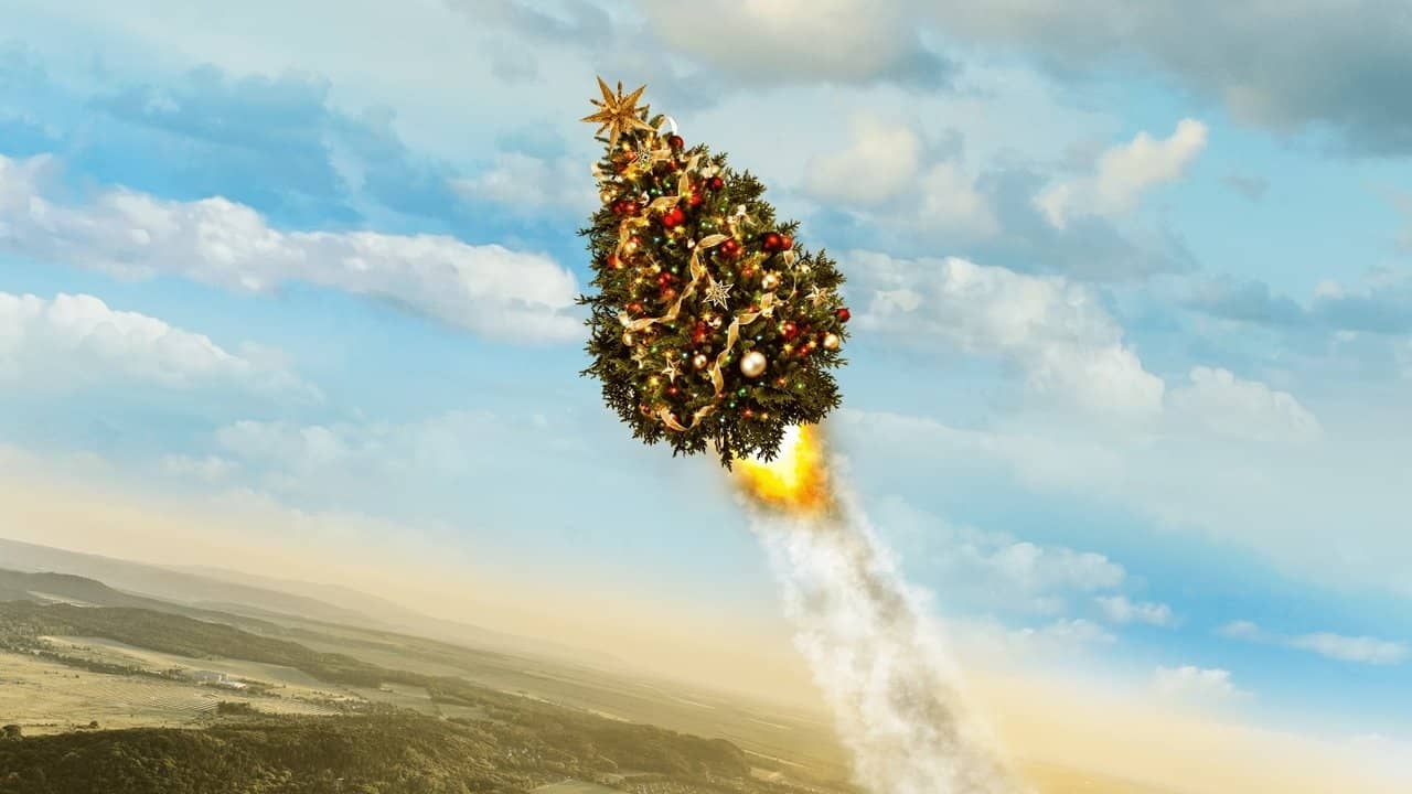 Rocket Around the Xmas Tree backdrop