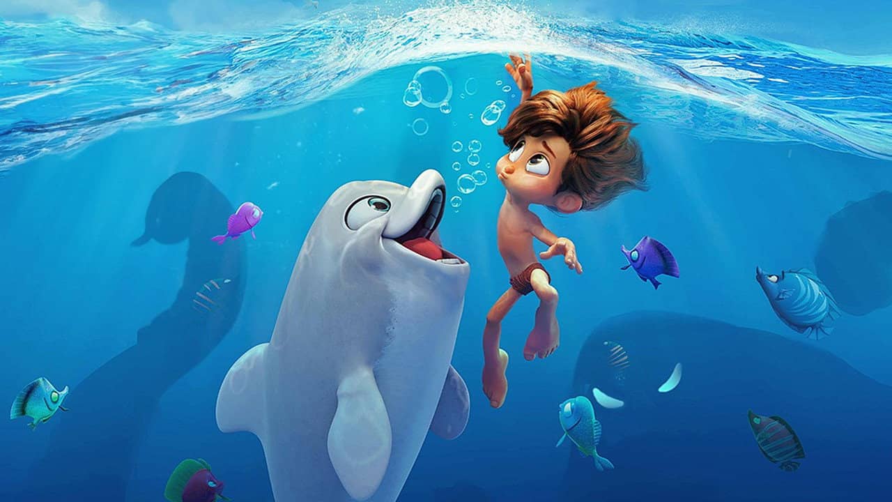 Dolphin Boy backdrop