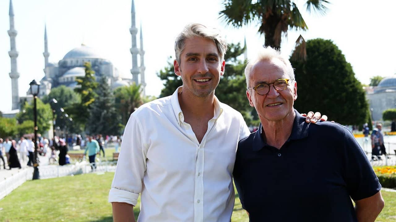 Larry and George Lamb Turkey A to B backdrop