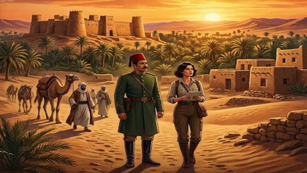 واحة الغروب backdrop