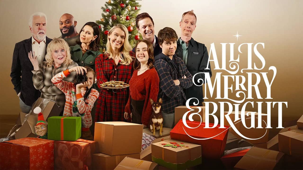All Is Merry & Bright backdrop