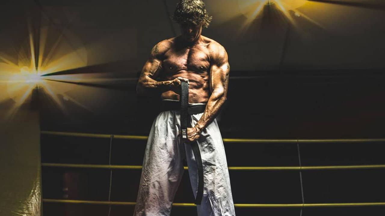 Karate Man backdrop