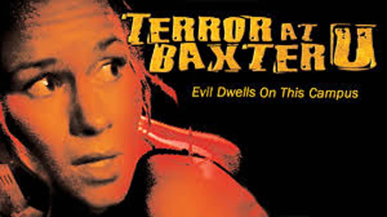 Terror at Baxter U backdrop