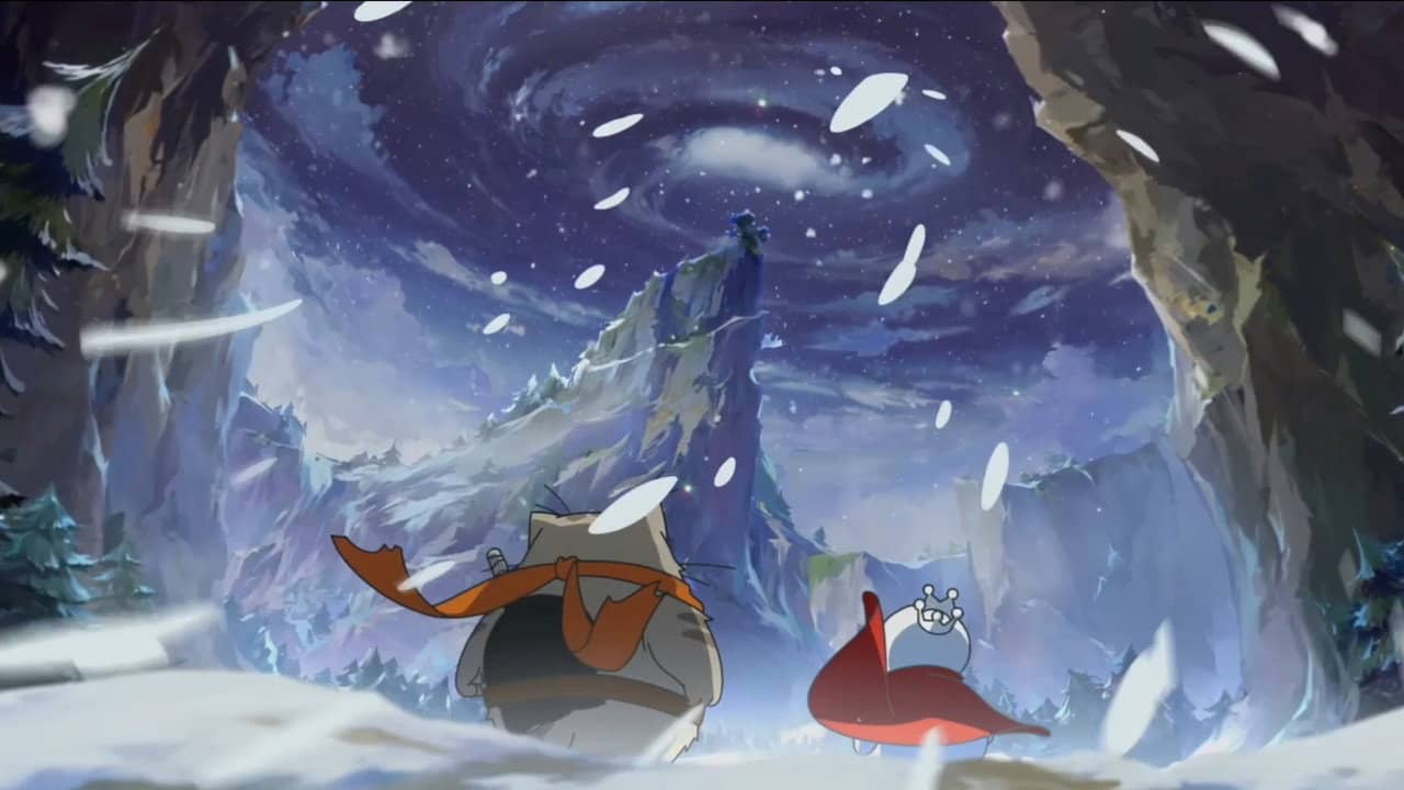 The Snow King Arrives backdrop