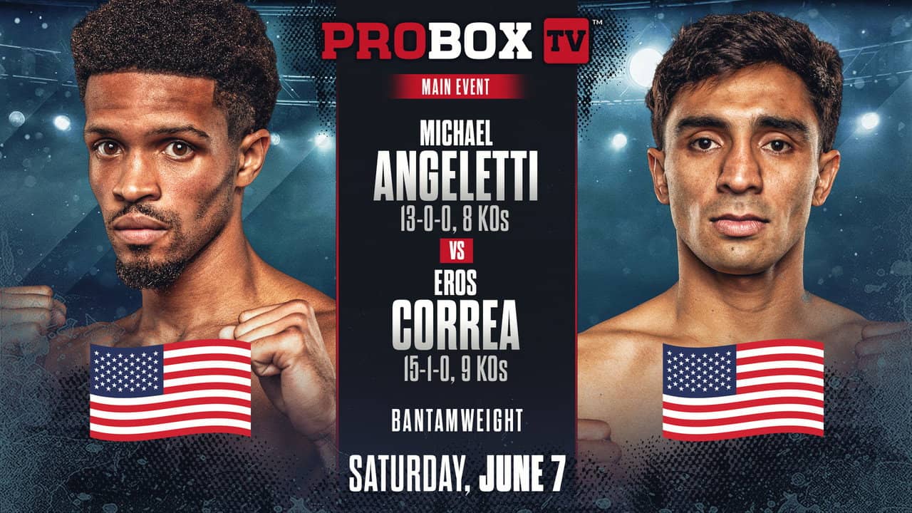 Michael Angeletti vs. Eros Correa backdrop