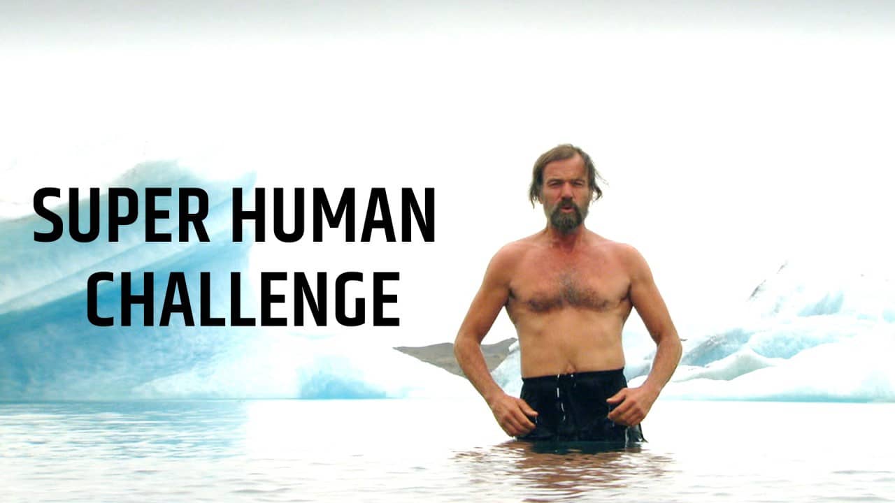 Super Human Challenge backdrop