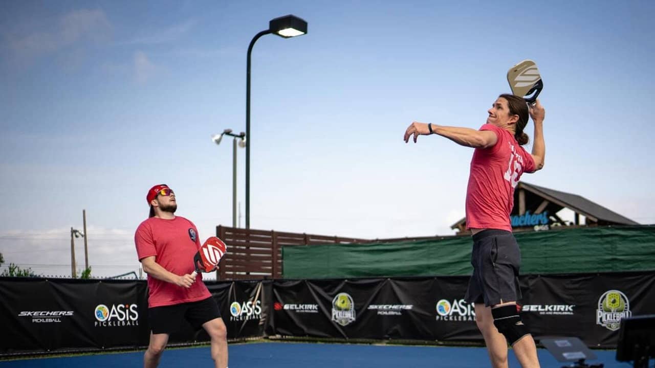 Pickleball backdrop