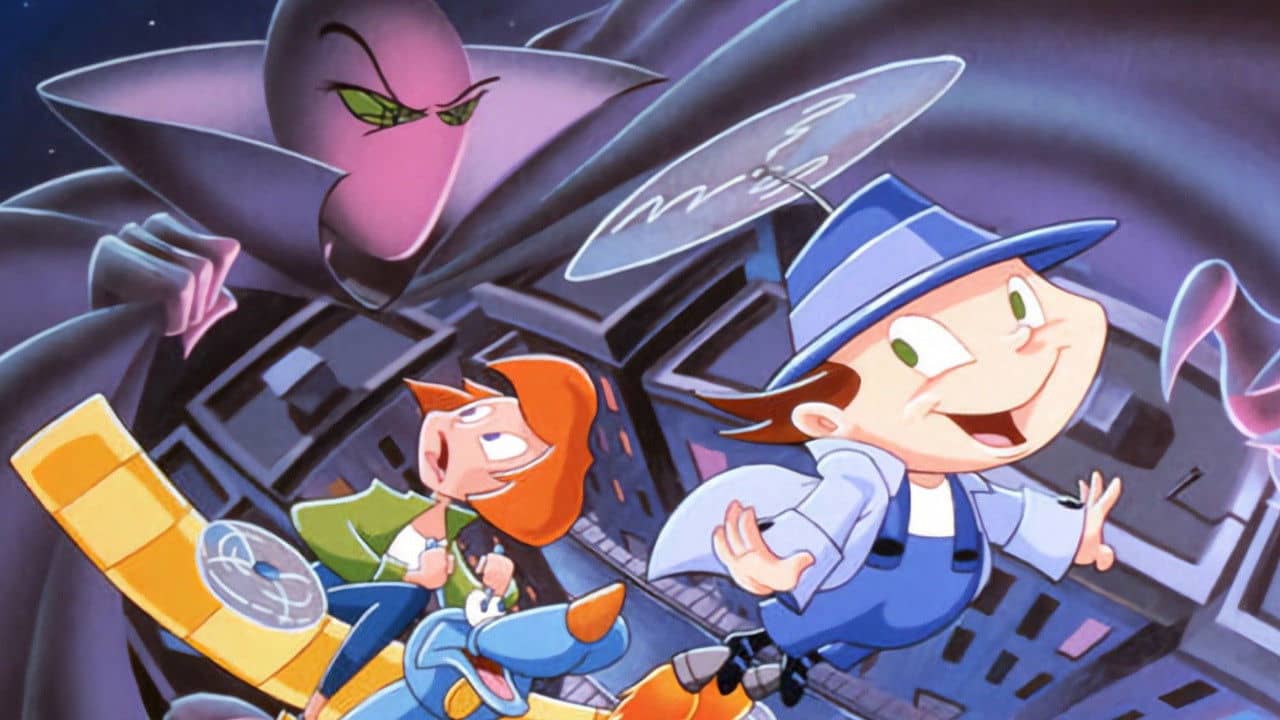 Gadget Boy & Heather backdrop