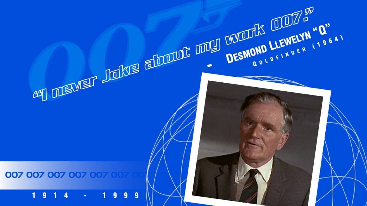 Tribute to Desmond Llewelyn backdrop