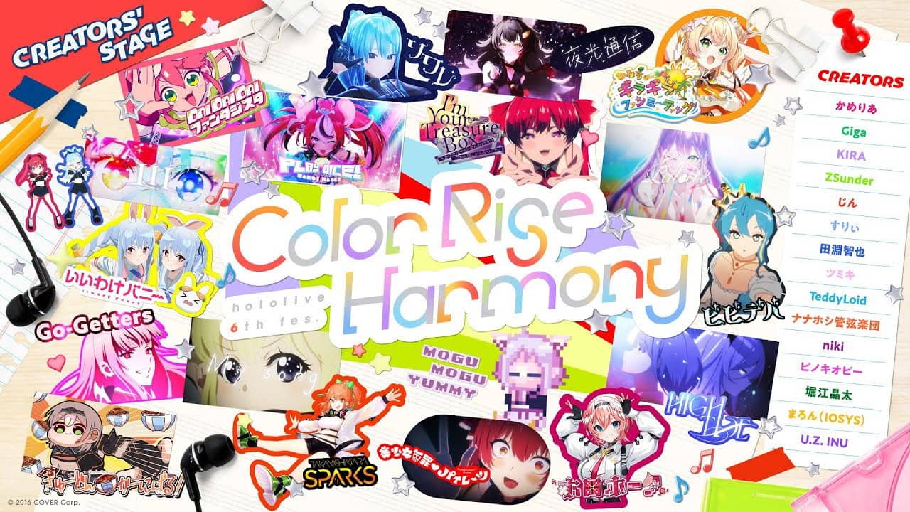 hololive 6th fes. Color Rise Harmony Day 2 Creators' Stage backdrop