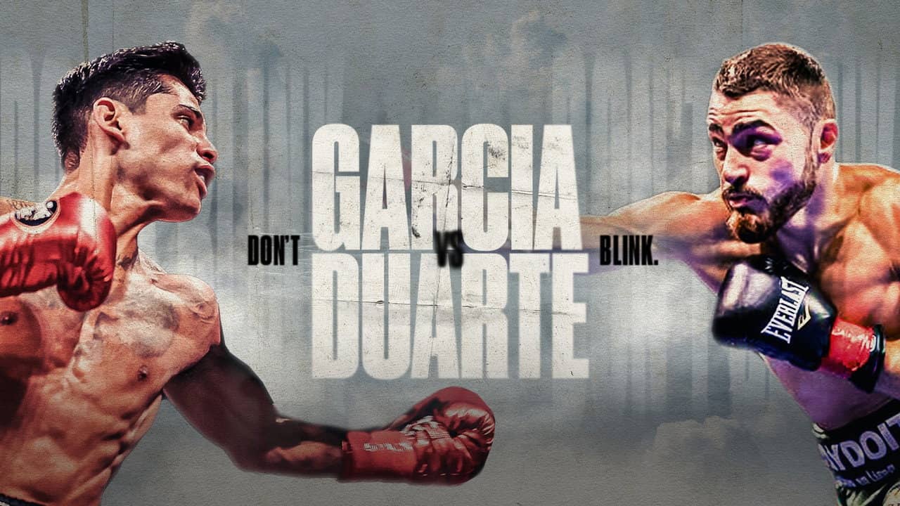 Ryan Garcia vs. Oscar Duarte backdrop