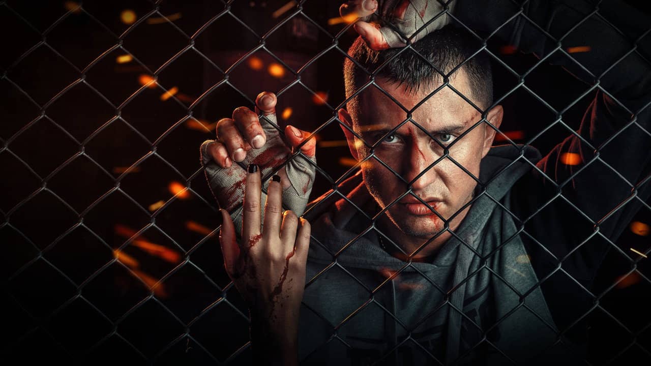 Caged backdrop