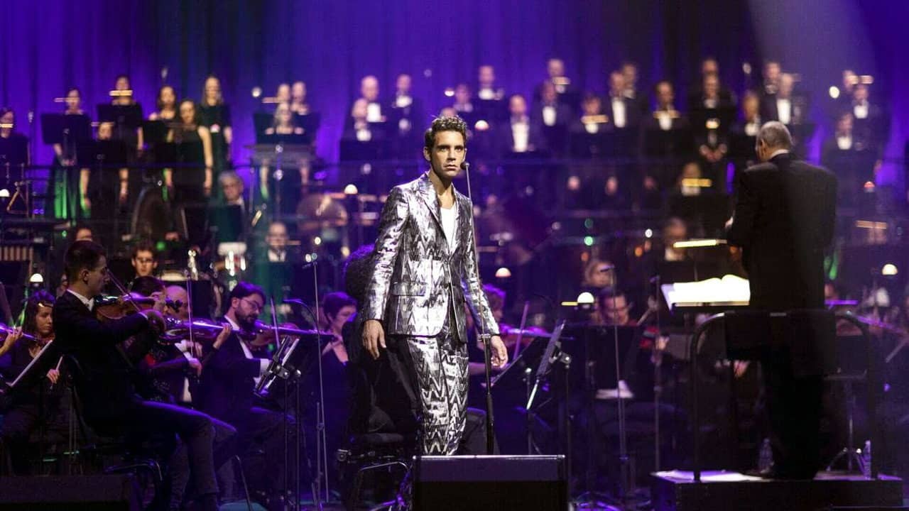 MIKA at the Philharmonie de Paris backdrop
