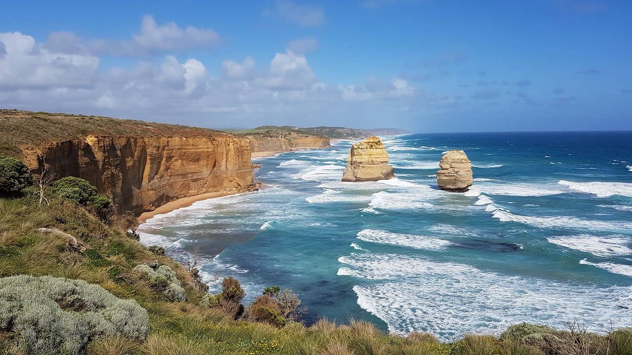 Australia's Great Ocean Road backdrop