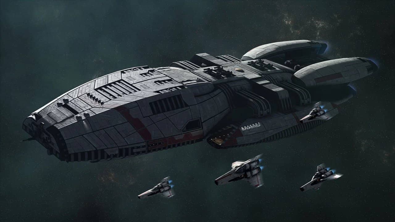Battlestar Galactica: Razor backdrop