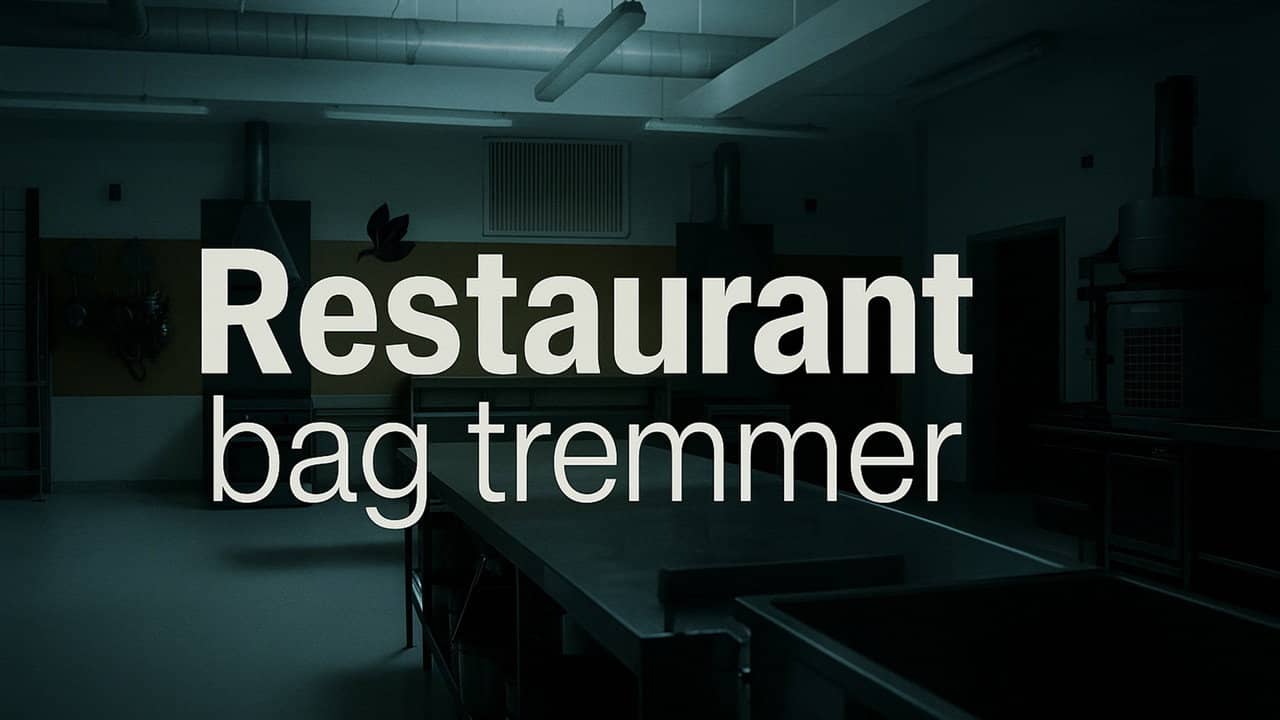 Restaurant bag tremmer backdrop