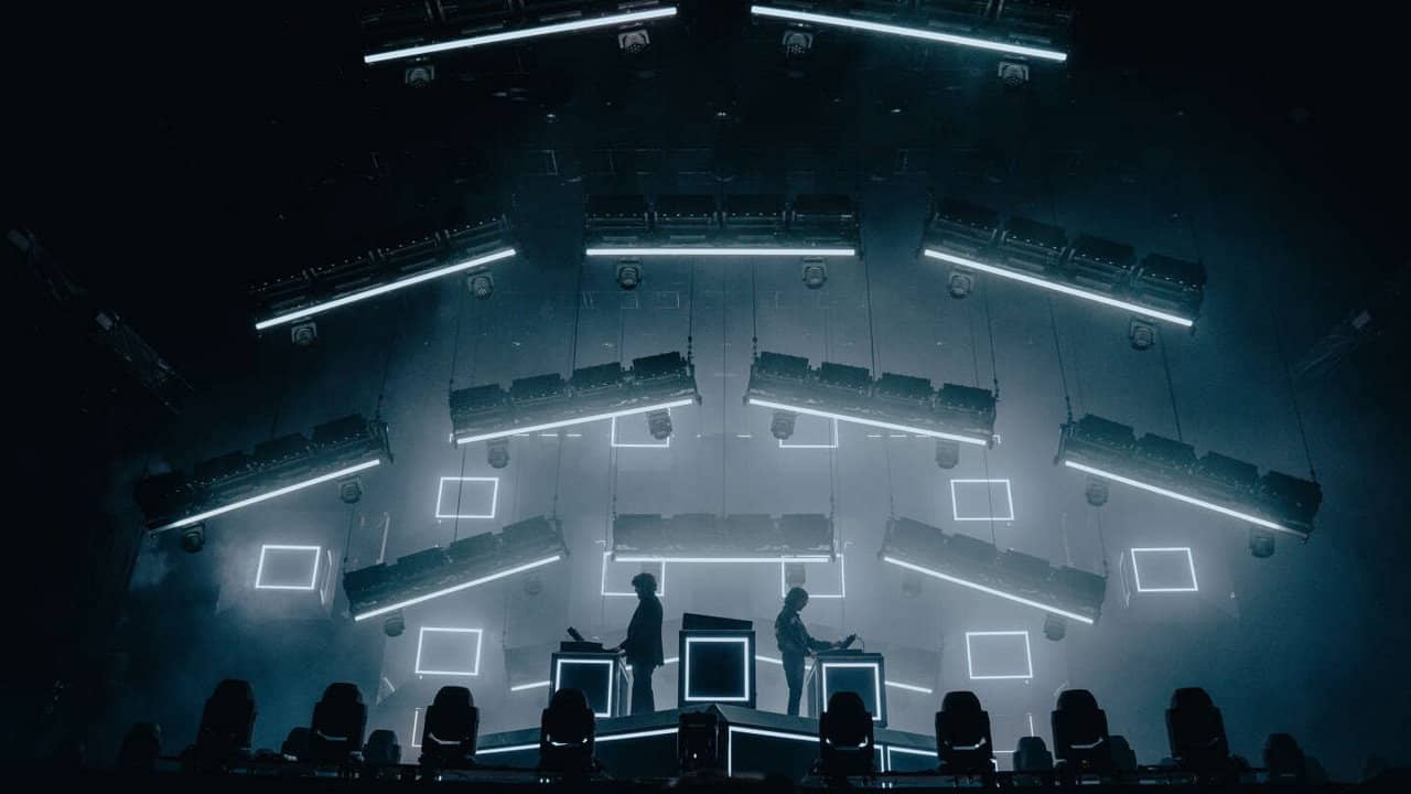 Justice en concert à We Love Green 2024 backdrop