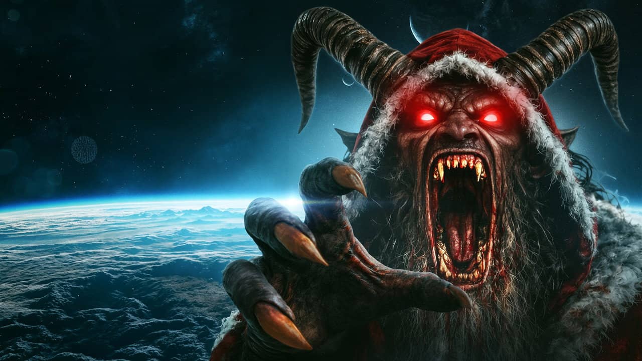 Krampus in Space backdrop