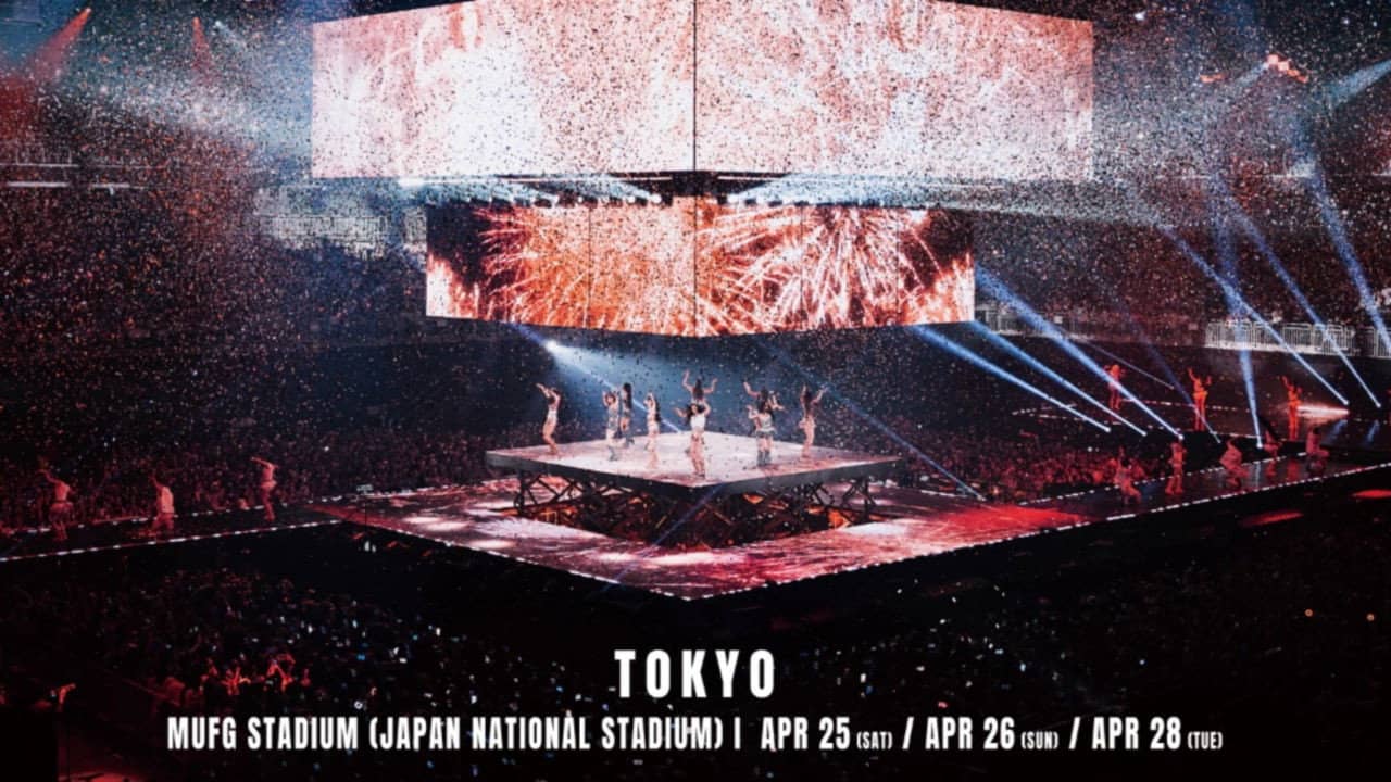 TWICE THIS IS FOR WORLD TOUR IN JAPAN MUFG STADIUM backdrop